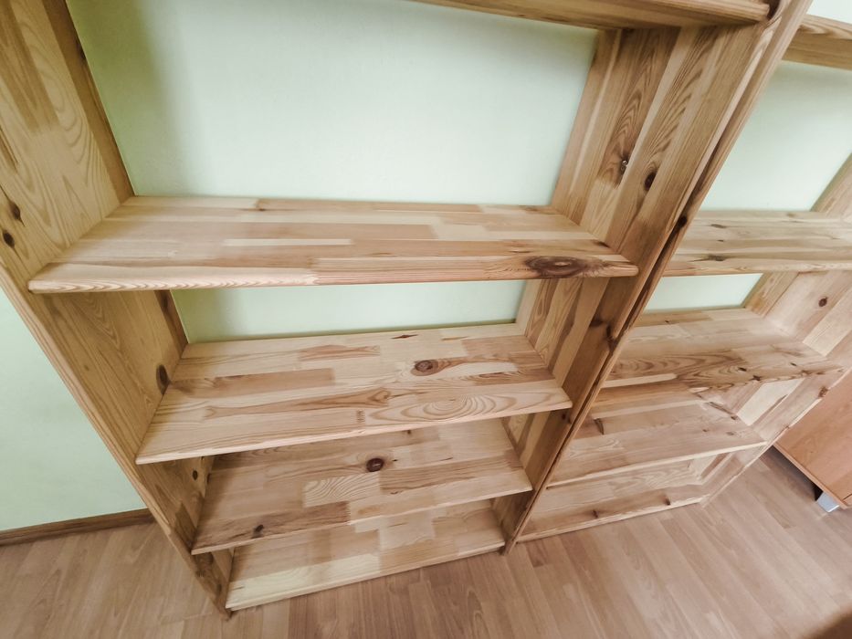 Regały drewniane sosnowe 2 sztuki, biblioteczka