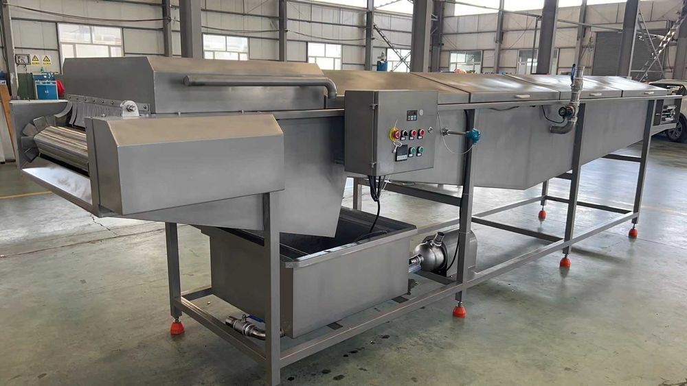 Промисловий бланшувач паровий для овочів та фруктів, довжина 6 м