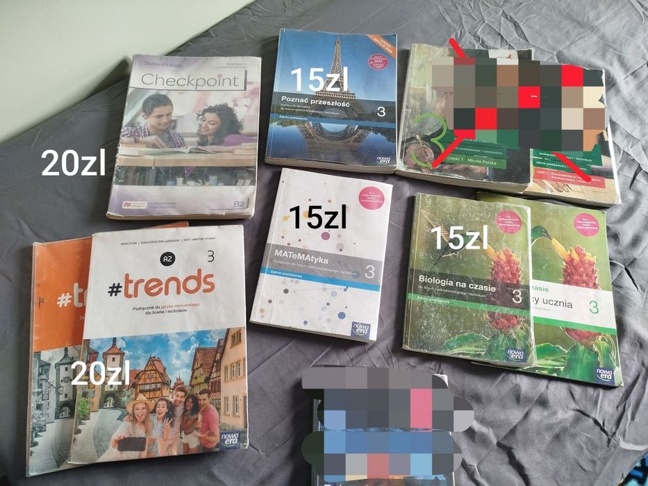Podręczniki klasa 3 liceum/technikum, książki, ćwiczenia