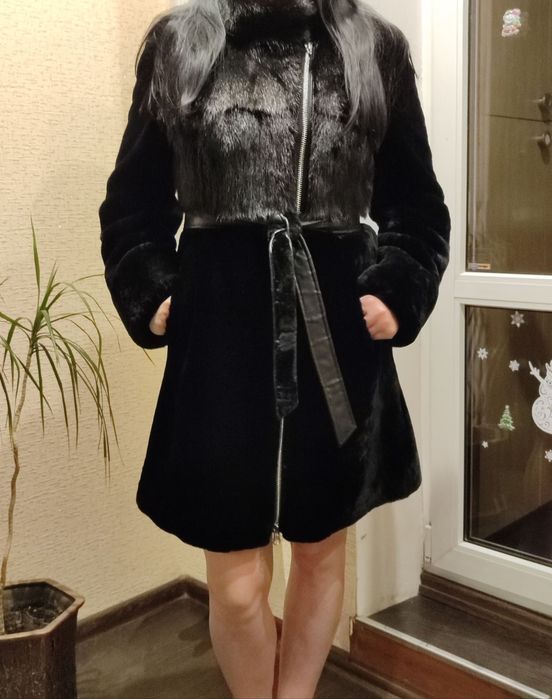 Шуба нутоновая с норкой