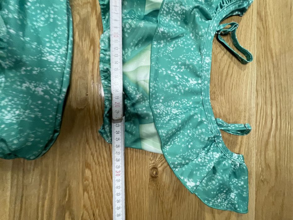 Strój kąpielowy 140 cm dla dziewczynki dwu częściowy zielony