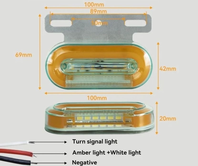 Габаритные огни для грузовиков 12-24V, прицепов, габариты фуры, дхо