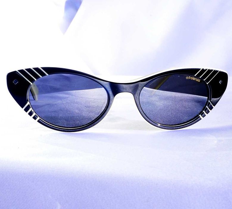 Okulary słoneczne POLAROID PLD 6084 kocie czarne białe polaryzacja dita celine fendi gucci louis vuitton herrera prada dolce gabbana