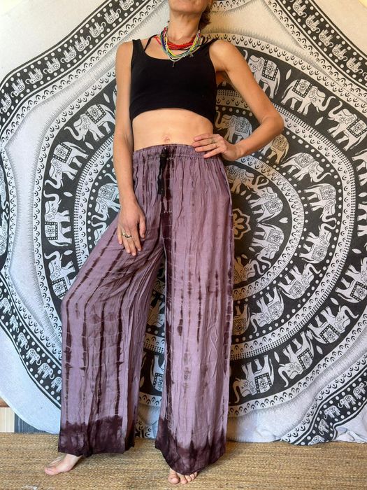 Spodnie z szerokimi nogawkami tie dye