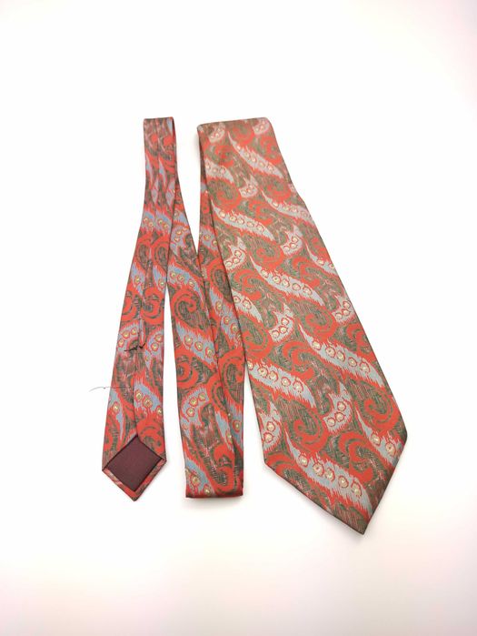 Cerruti 1881 czerwony jedwabny krawat paisley am20