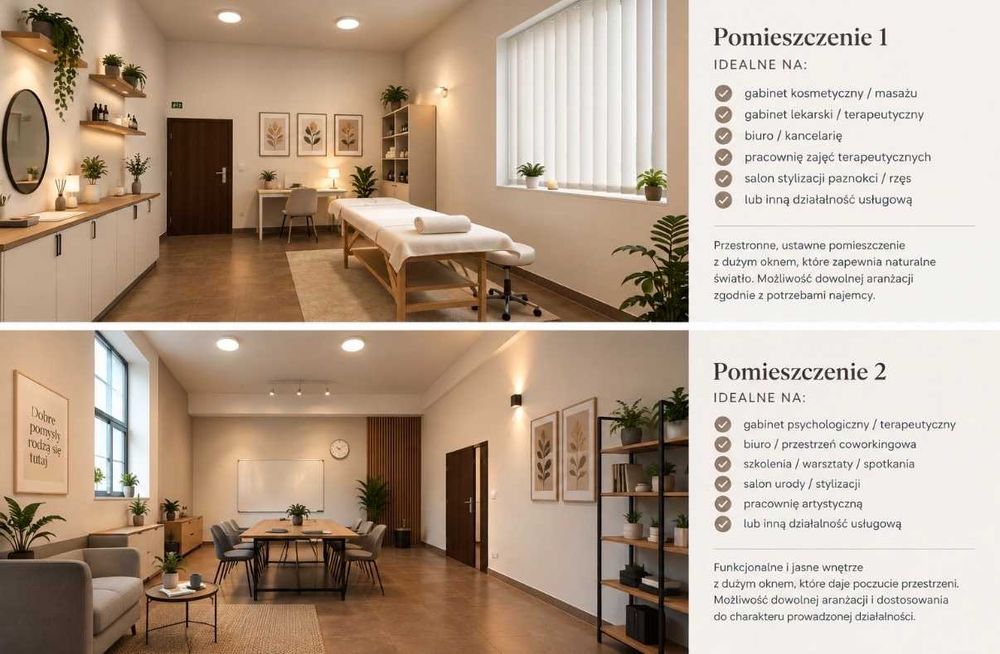 Lokal usługowy/ Gabinetowy 85 m² | Al. Rejtana | Rzeszów | 2 Niezależne pomieszczenia | Parking
