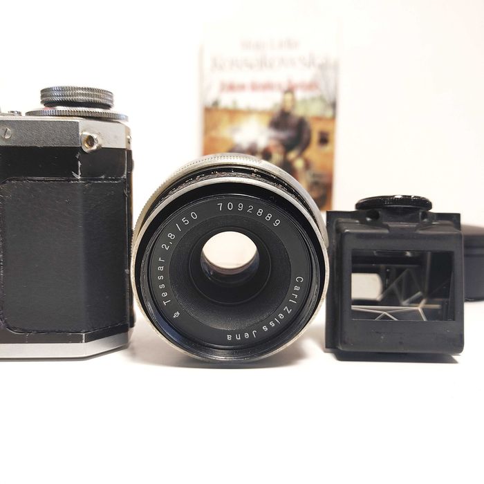 Analogowa Lustrzanka EDIXA mat Reflex mod D lens Zeiss Tessar 50mm 2,8