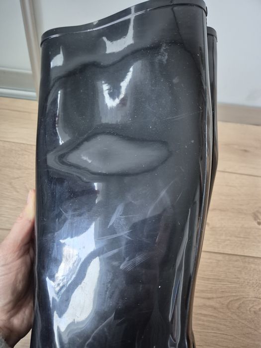 Czarne wysokie kalosze damskie 36 używane