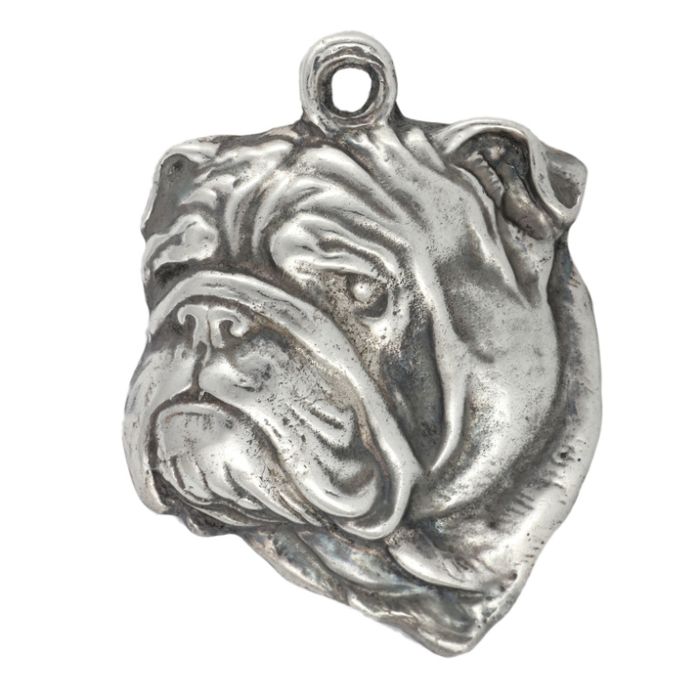 Buldog angielski brelok do kluczy posrebrzany Art-Dog