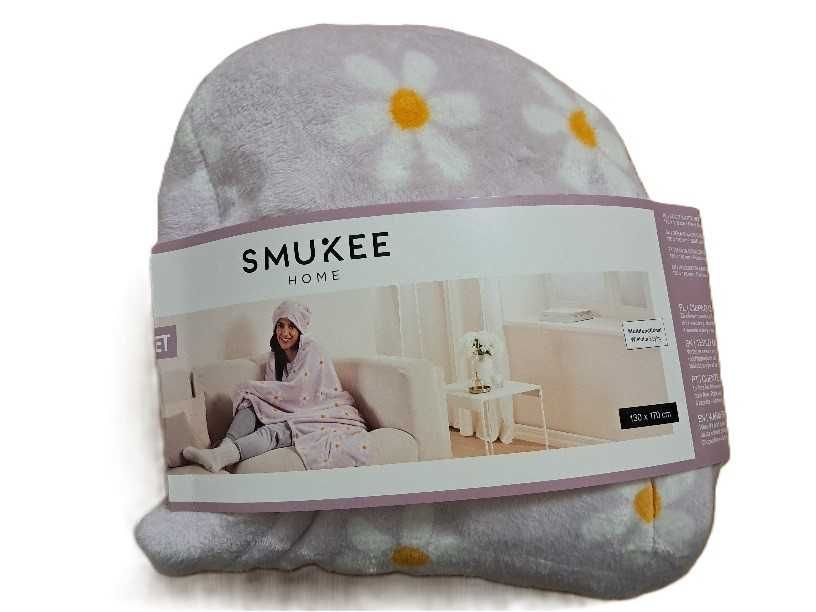 Koc z kapturem STOKROTKA 130x170 SMUKEE nowy