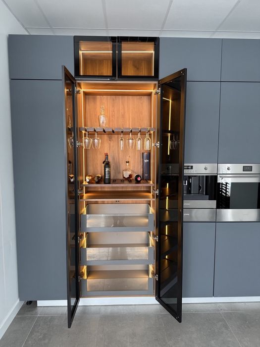 Kuchnia z ekspozycji FENIX, Arpa, Fornir, Legrabox, AGD