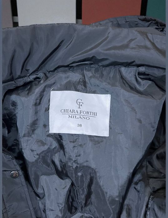 Chiara Forthi Milano 38 damska czarna parka puchowa pierze