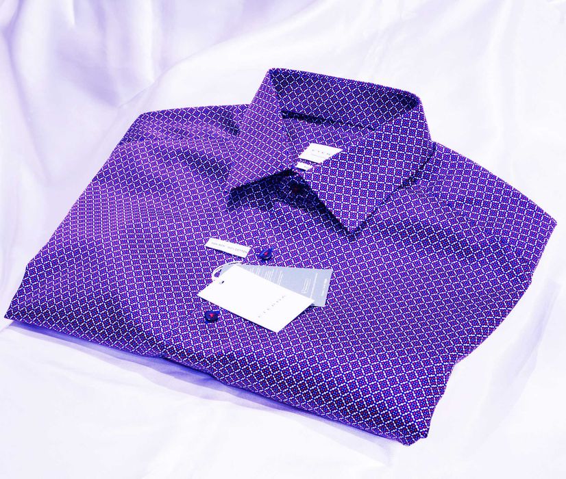Eterna koszula M 39 Slim non iron bawełna satynowa Sicilian tiles Cena Producenta: 690 PLN