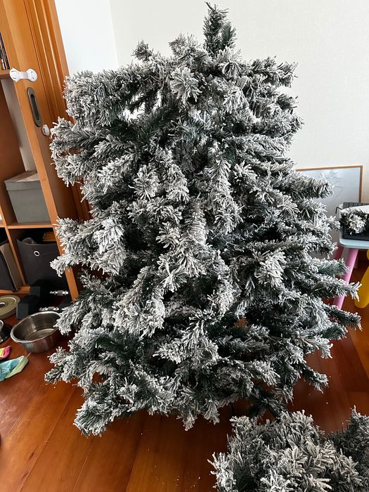 Árvore Natal com neve