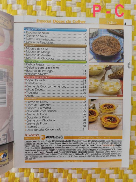 RECEITAS DE COZINHA – Pack C  - Revista Cozinha Semanal