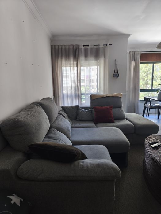 Sofá com 2 lugares de chaise lounge