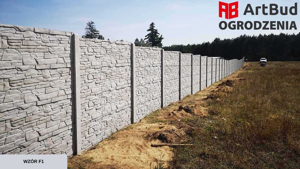 Ogrodzenia betonowe, dostawa, montaż Pszczółki
