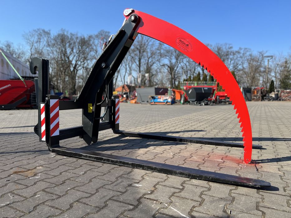 Chwytak do kłód bel drewna drzewa pazur docisk teleskopowy widła 180cm