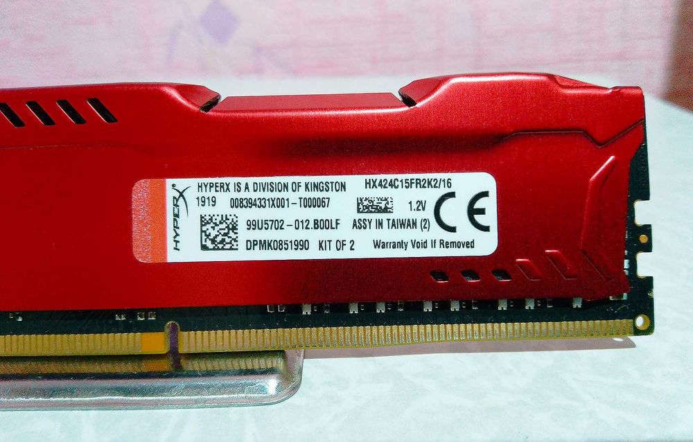 Оперативная память (ОЗУ) RAM Kingston HyperX Fury Red DDR4 8GB 2400MHz