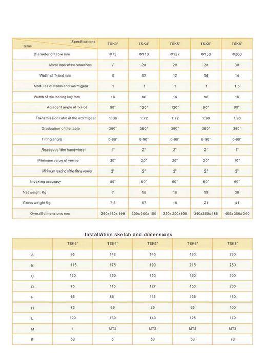 Поворотный стол TSK5 JPAuto Industrial наклонный синусный