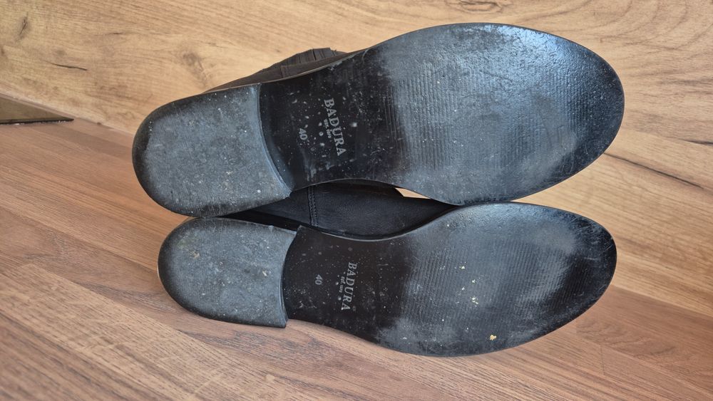 Czarne botki Badura 40/41 ukryty koturn