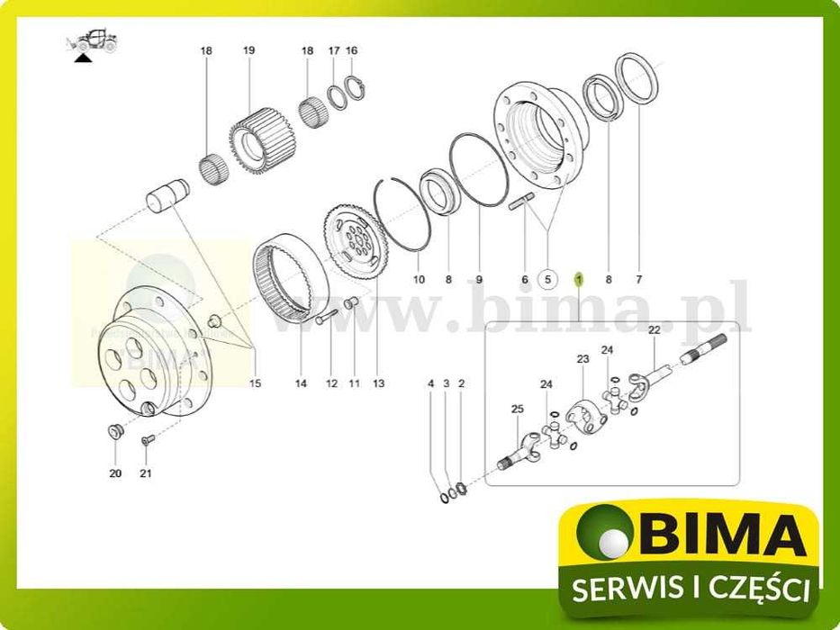 Półoś Kompletna ładowarka teleskopowa Cat Kramer Claas Scorpion