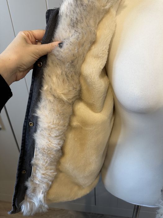 Kurtka jeansowa zimowa Oversize 2w1 wiosenna