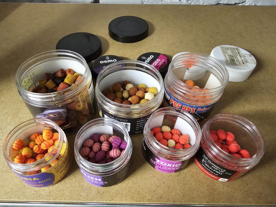 Przynęty, kulki method feeder, waftersy osmo, pop up, pellet metoda