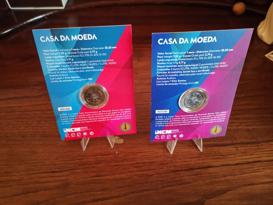 Conjunto das 2 moedas PINF 2025 e 2026