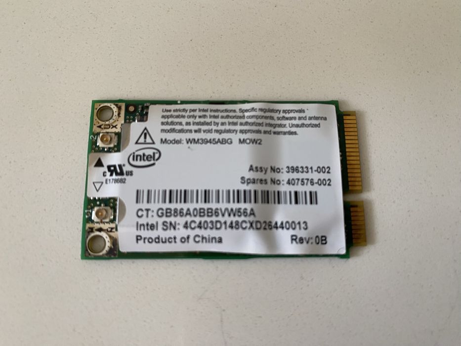 Intel Wireless Card for HP, Toshiba (3945ABG)64739011679617122