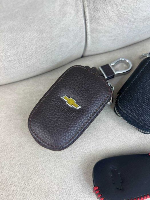 Кожаная ключница Chevrolet кожаный чехол для автоключей Шевроле