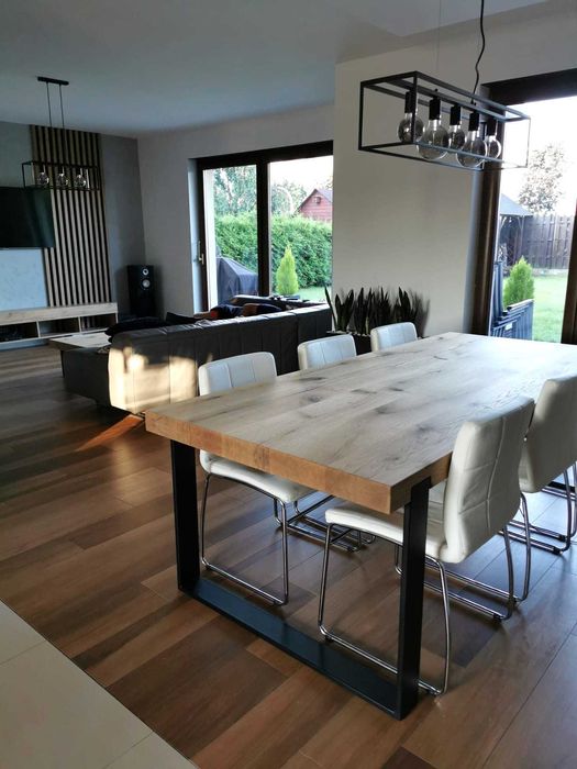 Stół rozkładany stolik drewniany dąb lite drewno na wymiar PRODUCENT