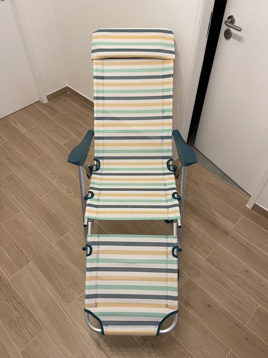 Cadeira espreguiçadeira praia piscina dobrável