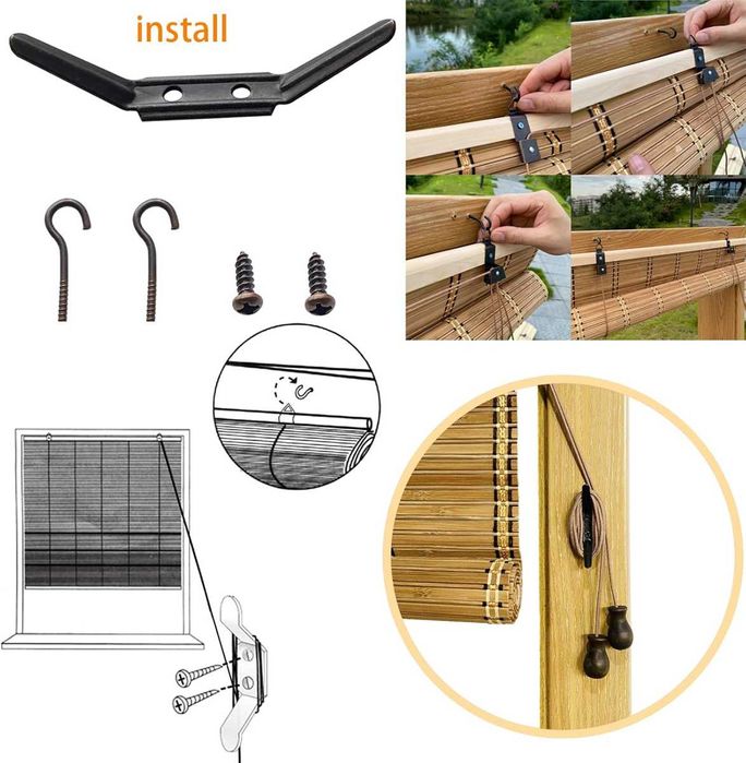 Nowa roleta / żaluzja / osłona / markiza / bambusowa/180x188cm !A2263!