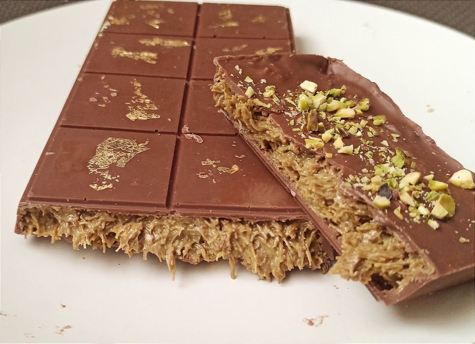 Viralowa czekolada dubajska z pistacjami kataifi kadayif