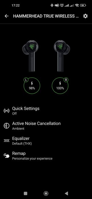 Наушники Razer hammerhead true wireless pro