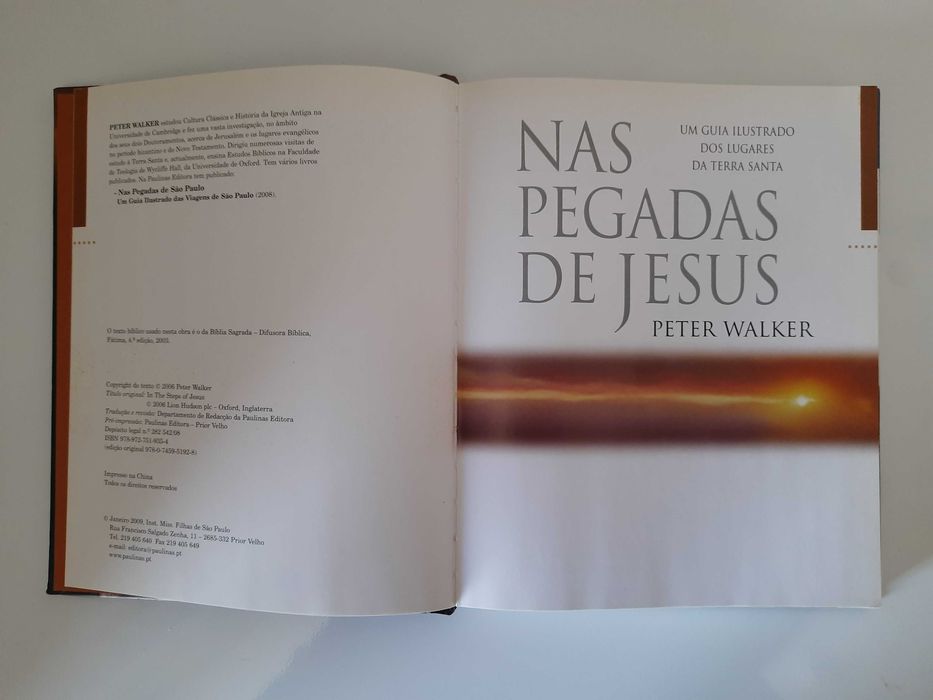 Livro “Nas Pegadas de Jesus” – Peter Walker | Capa Dura | Guia Ilustrado (2008)