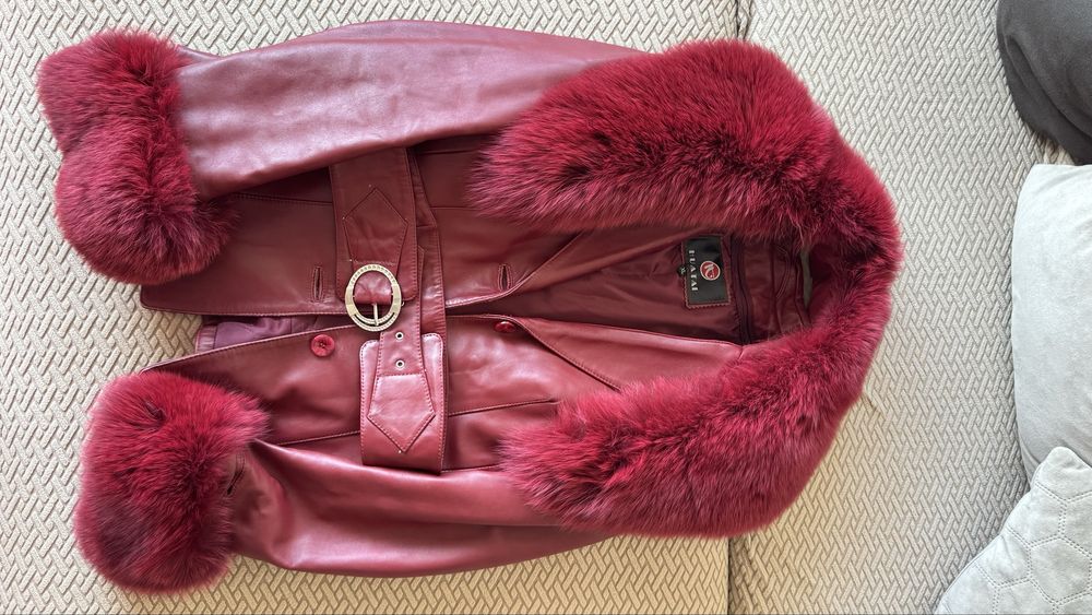 Дубленка кожаная с мехом