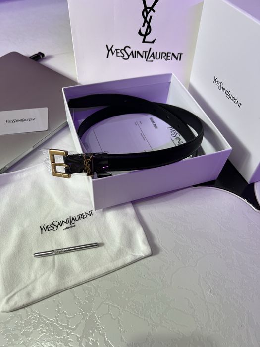 Ремень/пояс YSL Yves Saint Laurent Belt Gold 2.0 Ив Сен Лоран премиум