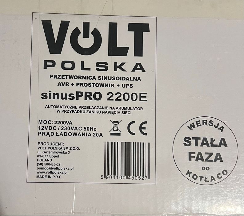 Volt polska sinus pro 2200 E Вольт Польська 12/220