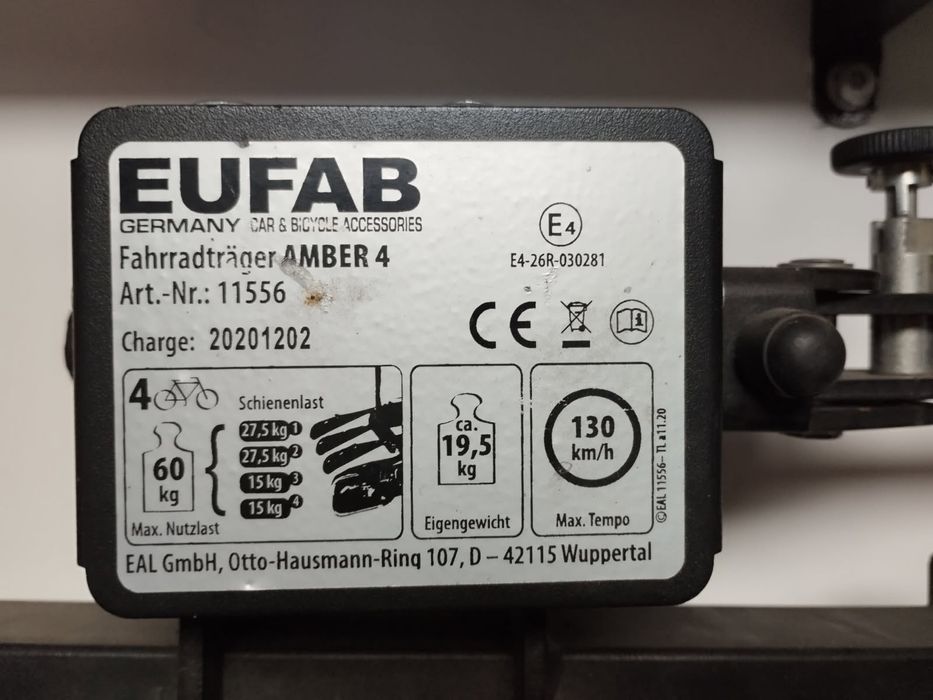 Bagażnik rowerowy na 4 rowery