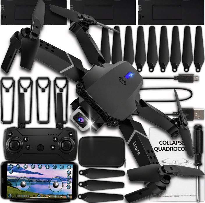 MEGA ZESTAW DRON Memfis PRO Wifi 2 Kamery Zabawka Prezent! GRATIS!