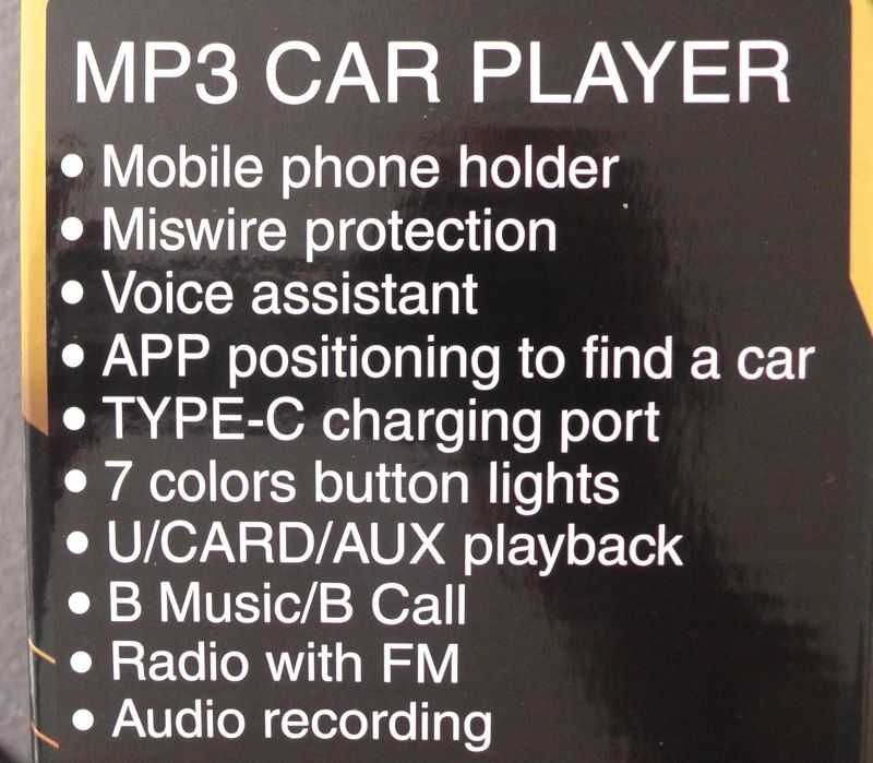 Radio Samochodowe BT USB AUX RCA MP3 z uchwytem na smartfona