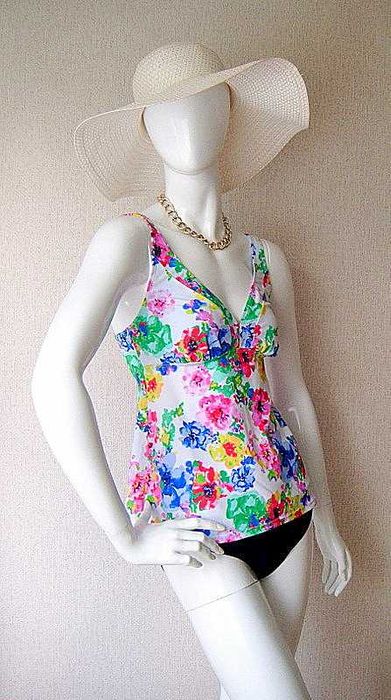 Strój Bikini Tankini M 38 75 B C Lascana kostium kąpielowy push up