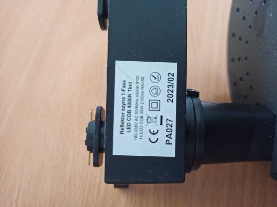 6 x Reflektor LED szynowy 1-faza 30W Czarny 4000K