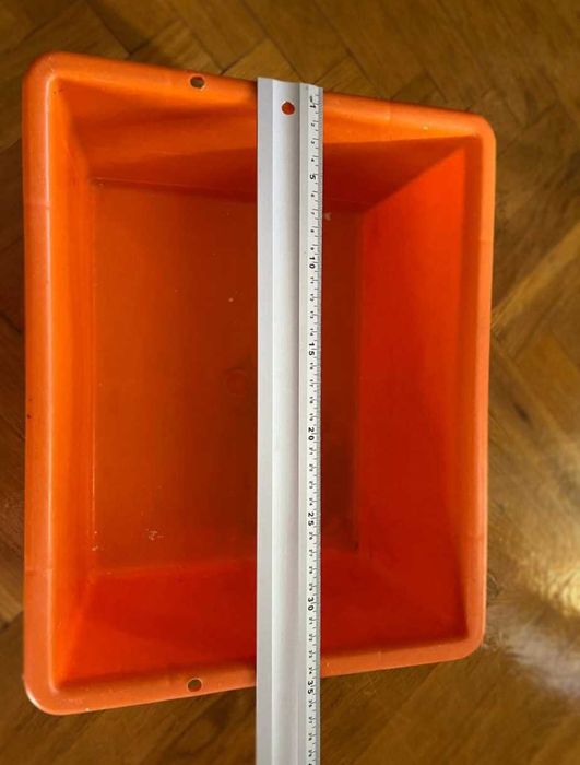 Оранжевый пластик ящик контейнер лоток Миска прямокут 26х33х15см ссср