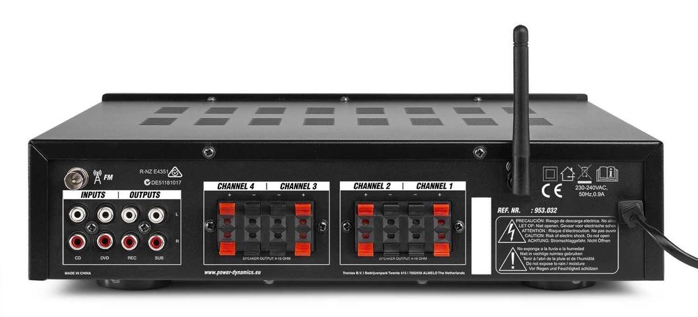 Wzmacniacz 4 strefowy Power Dynamics PV240BT Sklep Wągrowiec