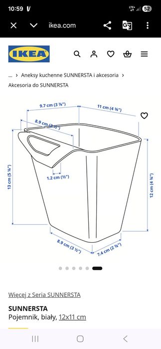 Ikea Sunnersta szyna + 3 pojemniki