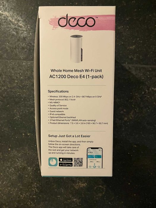 TP-Link Deco E4 (1 szt.) | Router Mesh Wi-Fi | Gwarancja, Stan BDB