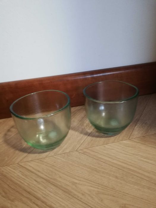 Świecznik szklany zestaw 2szt PartyLite